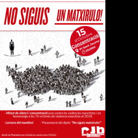 Cartell de la cocentració del 15 d'octubre amb el CJB