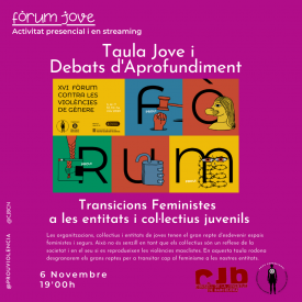 Imatge del cartell de la Taula Jove _ Transicions feministes