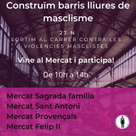 Els Mercats i les entitats de barri sumen el seu esforç contra les violències masclistes