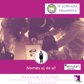 Cartell amb imatge de joves en un taller del TRENQUEM