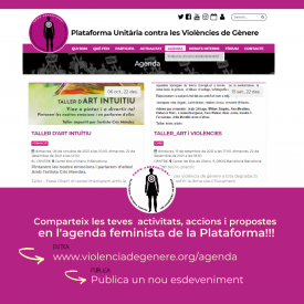 imatges dels passos a seguri a l'hora de publicar activitats_agenda  violenciadegenere.org