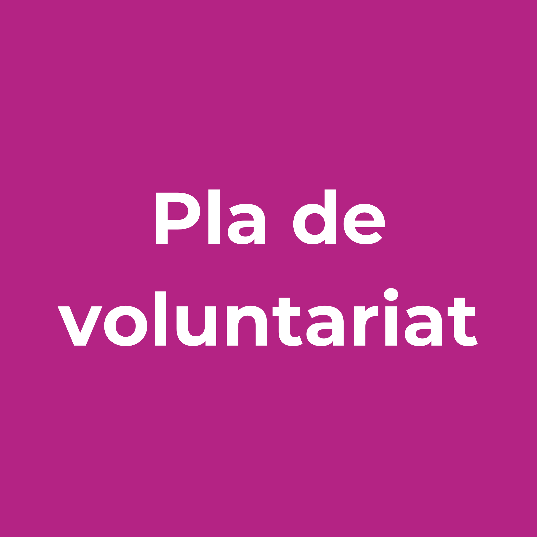 Pla de voluntariat