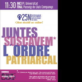 Cartell manifestació 25 de novembre a Barcelona. Organitza: Novembre Feminista 