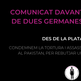 Comunicat davant la tortura i assassinat de dues germanes de Terrassa, al Pakistan